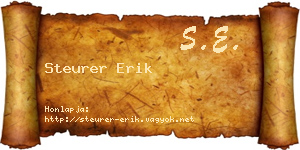 Steurer Erik névjegykártya